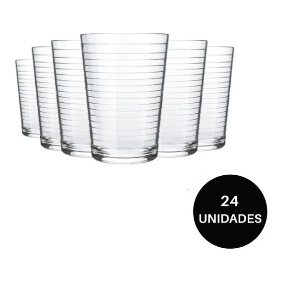 Jogo Copos Vidro Agua Suco Nadir Ginga 24pçs 265ml Foto 1