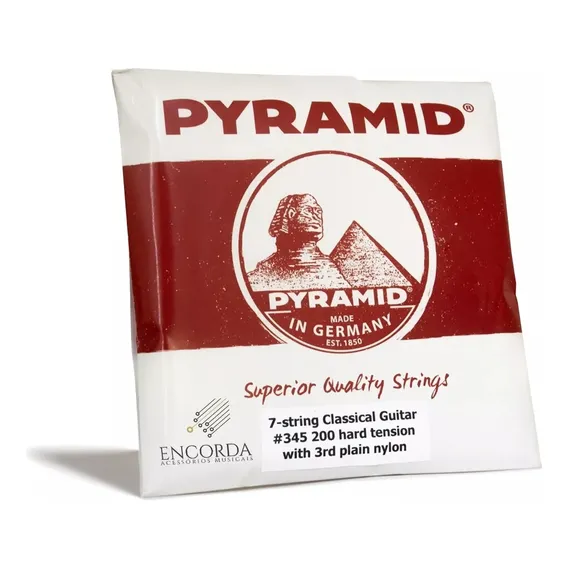 Jogo Cordas P/ Violão Sete Cordas Nylon Pyramid Tensão Alta Foto 1