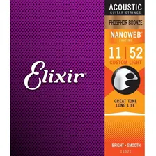 Jogo Cordas Violão Elixir 011 Phosphor Bronze Foto  mini 1