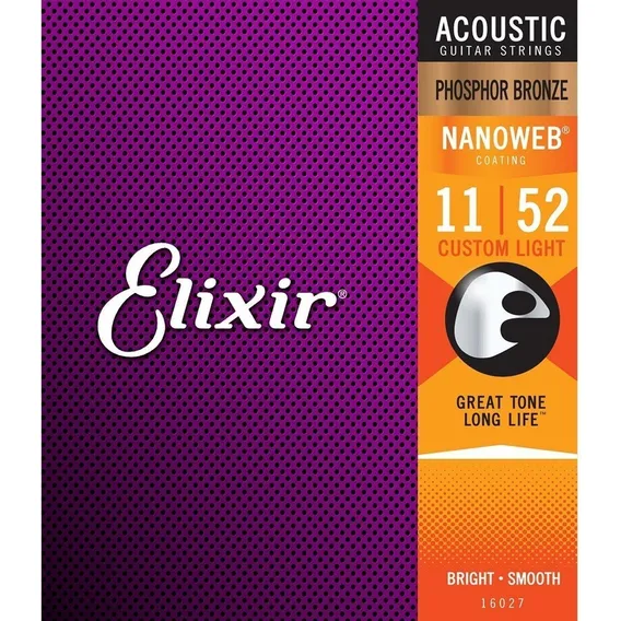 Jogo Cordas Violão Elixir 011 Phosphor Bronze Foto 1