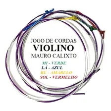 Jogo Cordas Violino Mauro Calixto 4 Cordas + Mi + Lá Extra Foto mini 1