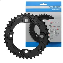 Jogo Coroa Shimano Slx 2x10 10v 38/28t M675 Bcd 104/64 Bike Foto mini 3