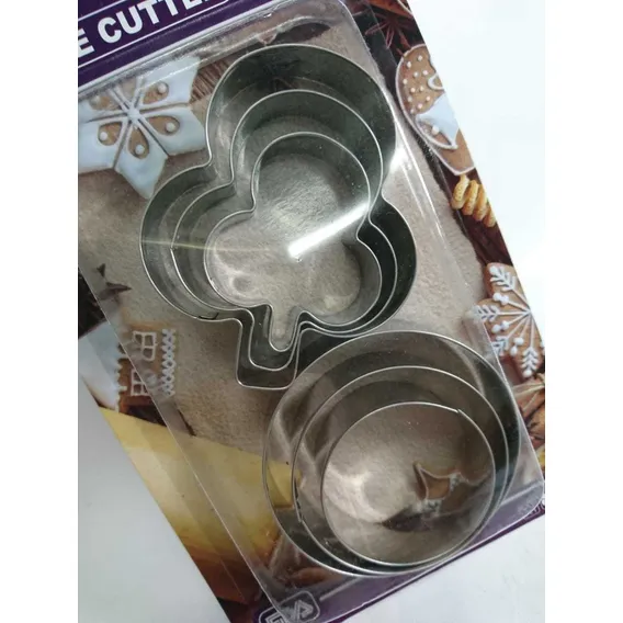 Jogo Cortador Forma Biscoito Cookie Inox Em 10c Foto 1