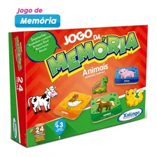 Jogo Da Memória Animais Com 24 Peças Em Madeira - Xalingo Foto mini 1