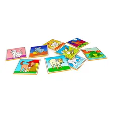 Jogo Da Memória - Animais E Filhotes - 40 Peças - Madeira Foto mini 1