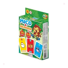 Jogo Da Memoria Infantil 55 Cartas Animal + Jogo Mico 2 Em 1 Foto  mini 1