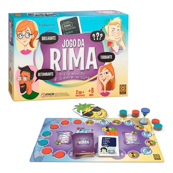 Jogo Da Rima Grow Brinquedo Criança Palavras Raciocínio Foto 1