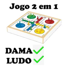 Jogo Dama E Ludo Madeira Junges Jogo 2 Em 1 Tabuleiro Torrin Foto mini 1