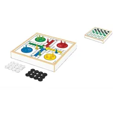 Jogo Dama E Ludo Madeira Junges Jogo 2 Em 1 Tabuleiro Torrin Foto mini 2
