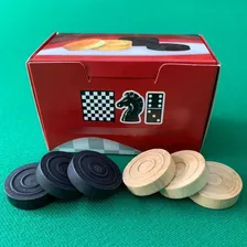 Jogo Dama Madeira Oficial 24 Peças Para Tabuleiro Xadrez Foto mini 4