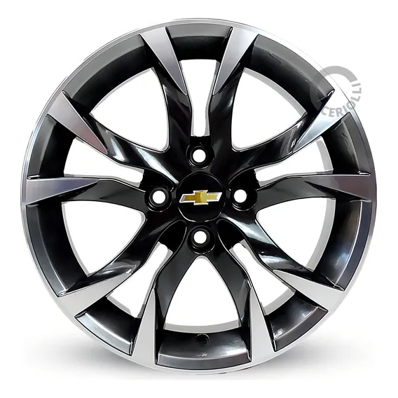 Jogo De 04 Rodas Aro 15 Scorro S215 Montana Agile Corsa Onix Cor Dk Gm Preto Foto 1