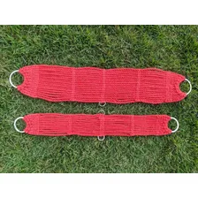 Jogo De Barrigueira Cilha Em Lã Para Para Cavalo Montaria Cor Vermelho Foto mini 3