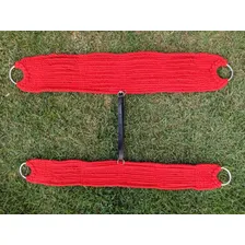 Jogo De Barrigueira Cilha Em Lã Para Para Cavalo Montaria Cor Vermelho Foto mini 4