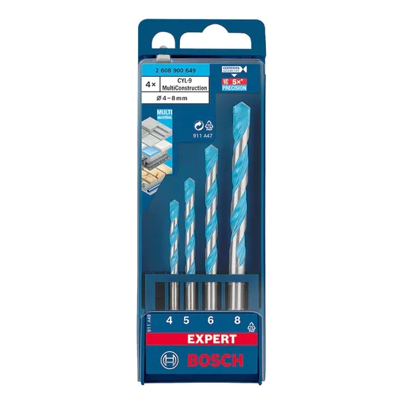 Jogo De Broca Multi Construction 04 Peças 4 A 8mm Bosch Foto 1