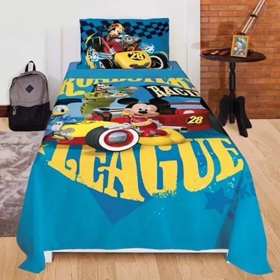 Jogo De Cama Infantil Mickey Aventura Sobre Rodas - Lepper Foto 1