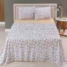 Jogo De Cama Queen Malha 100% Algodão 04 Peças Estampado Foto mini 3