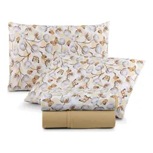 Jogo De Cama Queen Malha 100% Algodão 04 Peças Estampado Foto mini 2