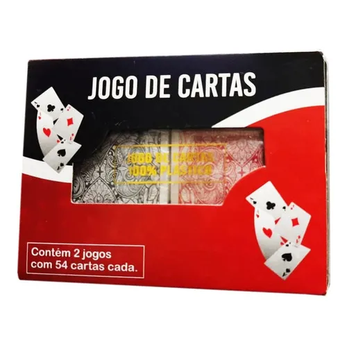 Jogo De Cartas - Baralho Com 2 Jogos - Com 54 Cartas Cada Foto 1