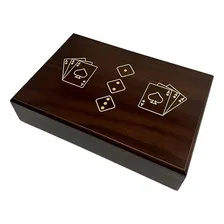 Jogo De Cartas Baralho Com Caixa Personalizada Em Madeira Foto mini  3