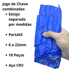 Jogo De Chave Combinada Kit Com 10 Peças 6 a 17mm Fixa e Estrela Foto mini 2