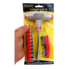 Jogo De Chave Tipo T 21 Peça Philips / Fenda E Soquete Flex Foto mini 3