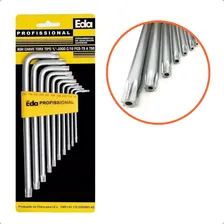 Jogo De Chave Torx Com 10 Peças T9 À T50 8qh C/ Guia Eda Foto mini 1