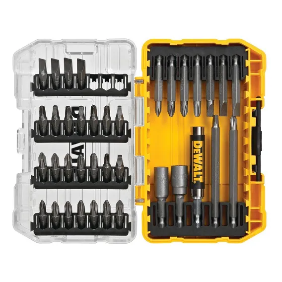 Jogo de Chaves para Parafusar 37 Peças Dewalt, Modelo DW2163, Com Estojo, Pontas Phillips, Fenda e Quadrada Foto 1