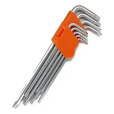 Jogo De Chaves Torx Com Cabo Longa Furo Guia Automotiva Tork Foto mini 1