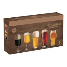 Jogo De Copos Nadir Figueiredo Cervejas Especiais Kit 5 Pçs Cor Transparente Foto  mini 1