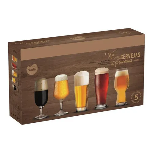 Jogo De Copos Nadir Figueiredo Cervejas Especiais Kit 5 Pçs Cor Transparente Foto 1