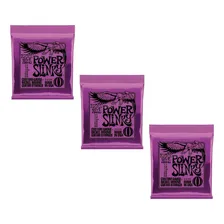 Jogo De Cordas Guitarra 011 Ernie Ball Power Slinky 3 Pack Foto  mini 1