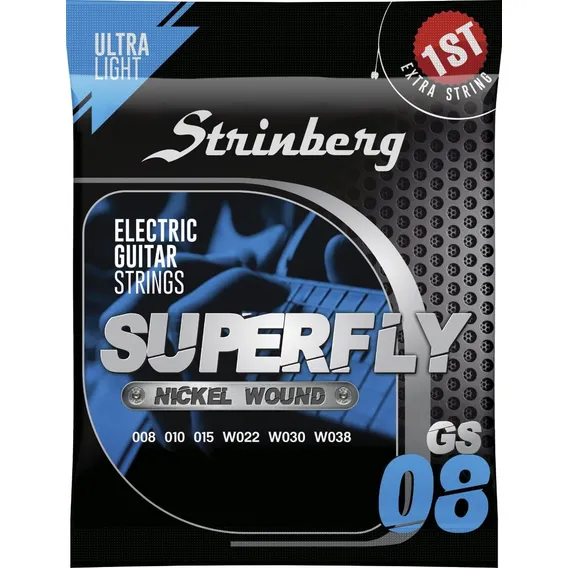 Jogo De Cordas P/ Guitarra Strinberg Gs08 Ultra Light Foto 1