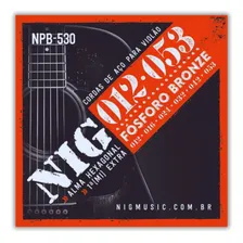 Jogo De Cordas P/ Violão Folk Nig Fósforo Bronze Npb530 012 Foto mini  3