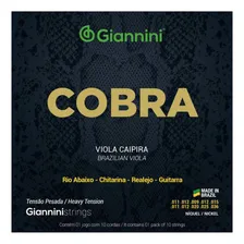 Jogo De Cordas Viola Caipira Giannini Cobra Gesvnp 5 Pack Foto mini 4
