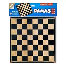 Jogo De Damas Tabuleiro Madeira Coluna Foto mini 4