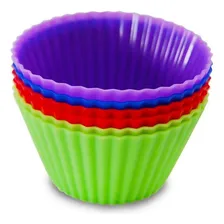 Jogo De Forma De Silicone Mini Bolo Cupcake 6 Peças Foto  mini 1