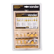 Jogo De Fresas Madeira 12 Peças Metal 6mm Vonder Kit Maleta Foto mini 3