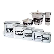 Jogo De Lata Kit Pia Pt Cond - AlumĂnio C Decoupage - 11 Pçs Cor Vermelho Pimentinha Foto mini 2