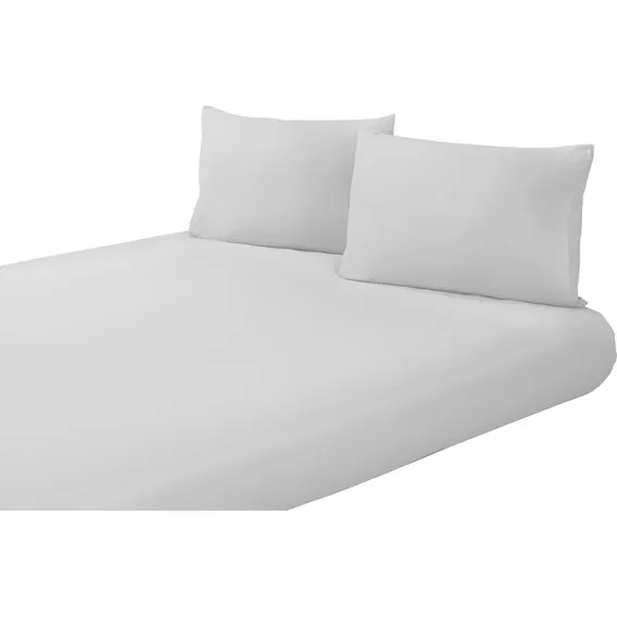 Jogo De Lençól Para Cama Box 3pç 30cm Altu Com Elástico Cor Branco Foto 1