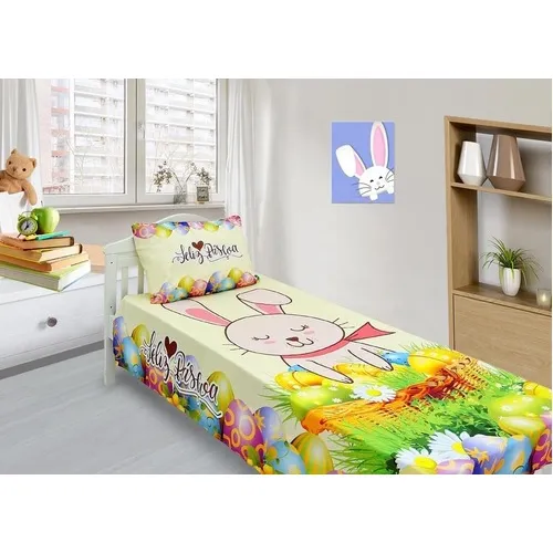 Jogo De Lençol Solteiro Decorativo Kit 2 Peças, Pascoa Mod.3 Foto 1