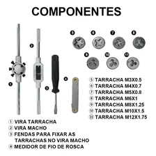 Jogo De Macho E Tarraxa Em Aço Carbono Com 32 Peças Estojo Foto mini 3