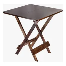 Jogo De Mesa Dobrável 70x70 Madeira Maciça Bar Cadeiras Cor Imbuia Foto mini 4