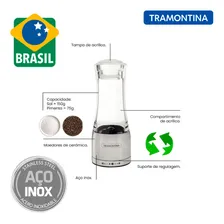 Jogo de Moedor de Sal E Pimenta Tramontina em Aço Inox e Acrílico 2 Peças Foto mini  2