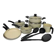 Jogo de panelas de cozinha Fratelli Panelas Jogo Cozinha Conjunto Panelas Antiaderente com 10 peças de alumÃnio mármore Foto mini 1