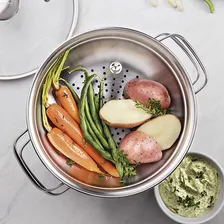 Jogo De Panelas Tramontina 8 Peças inox Fundo Triplo Allegra com Cozi vapore Foto mini 4