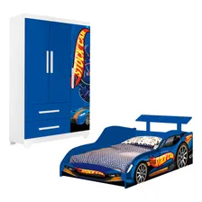 Jogo De Quarto Carro Azul Infantil Stock Car Meninos Cor Stock Car Azul Foto  mini 1