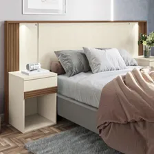 Jogo De Quarto Casah Conjunto Quarto Branco Inclui 3 Peças - Com Cama Clássica E Foto mini 4
