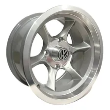 Jogo De Roda Aro 14 4x130 Tala 6 Fusca Brasilia Gaucha Buggy Cor Diamantada/prata Foto mini 2