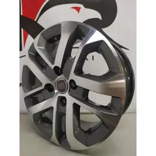 Jogo De Roda Fiat Palio Aro 14 Fiat Strada Uno Palio + Bicos Cor Grafite Diamantado R73 Foto mini  2