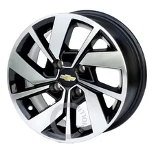 Jogo De Roda Gm Prisma Onix Aro 14 Celta Corsa + Bicos Cor Preto Diamantado S19 Foto mini 1